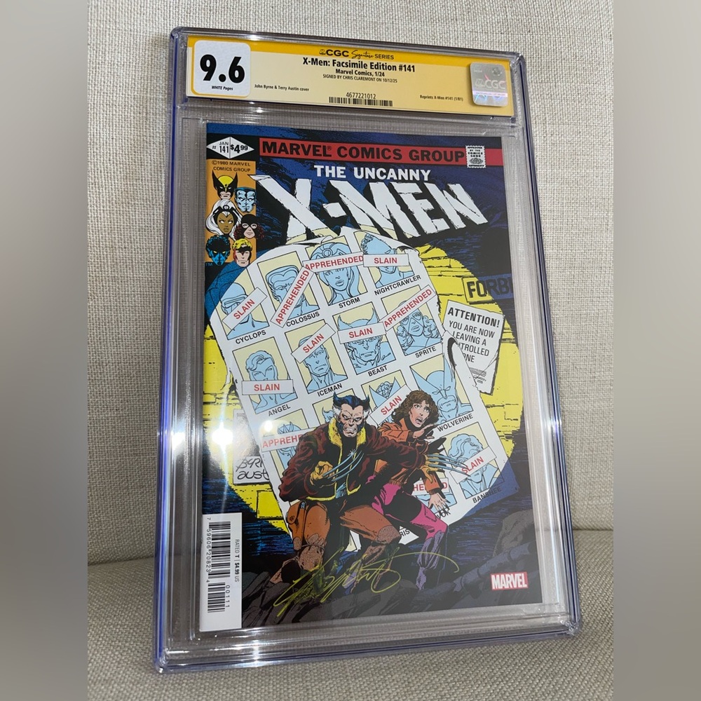 X-MEN #141 FACSIMILE EDITION VARIANT 2024 CGC SS 9.6 Signed by CHRIS CLAREMONT